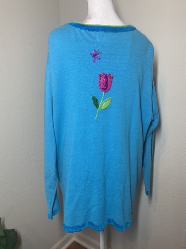 Vintage The Quacker Factory Embellished Womens 2 Pc Cardigan Set 1X Sequin Beads - Picture 5 of 17