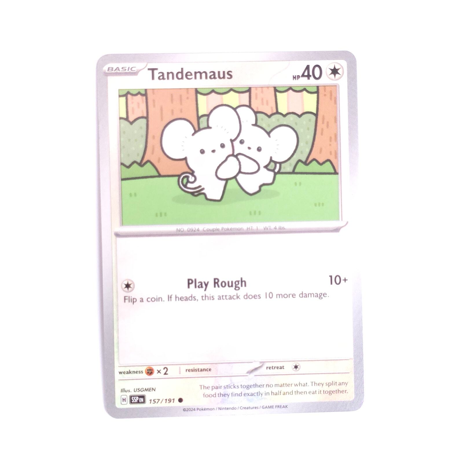 Tandemaus 157/191 Pokemon SV08: Surging Sparks Common NM