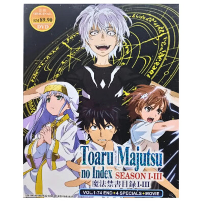 DVD Anime A Certain Magical Index Series Season 1-3 +Specials+Movie ENGLISH DUB