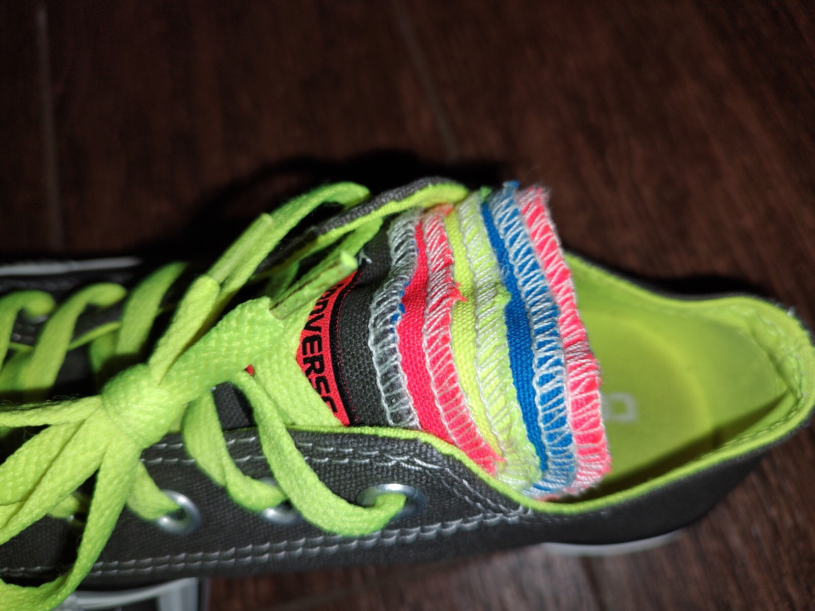 Converse Neon Colored Multiple Rainbow Tongues Lo… - image 10