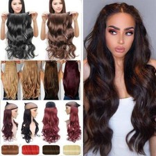 One Piece 100 Real Clips in Hair Extensions Blonde As Human Hairpiece Straight