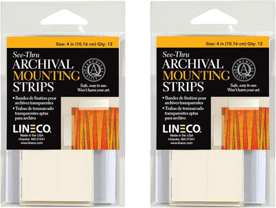See-Thru Polyester Mounting Strips, Hingeless of Artwork to Mats, Sturdy for Pri