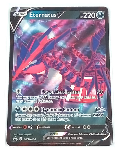 Eternatus V Swsh064 Black Star Promo Holo Pokémon Card 2020