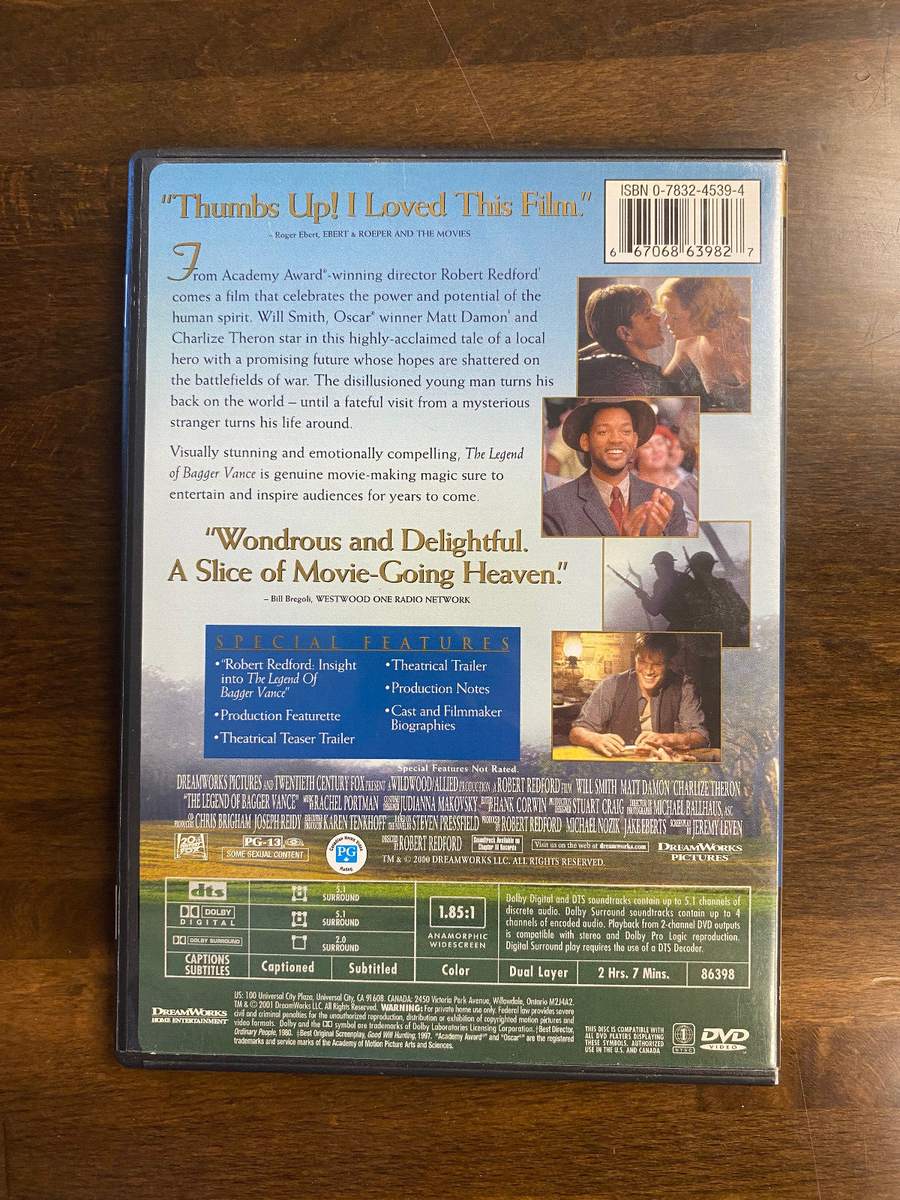 The Legend of Bagger Vance (DVD, 2001) 667068639827| eBay
