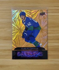 2020-21 Upper Deck Series 1 Hockey #DZ-43 - Elias Pettersson - Dazzlers (Orange)