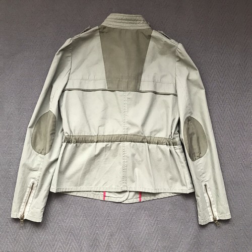 Banana Republic Heritage Jacket 100% Cotton 100% Silk Trim Army Green Military 4 - Picture 9 of 9