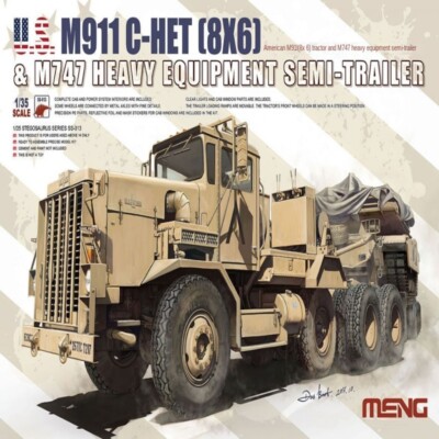 Meng SS-013 Model 1/35 M911 C-HET (8×6) & M747 Heavy Equipment Semi-Trailer