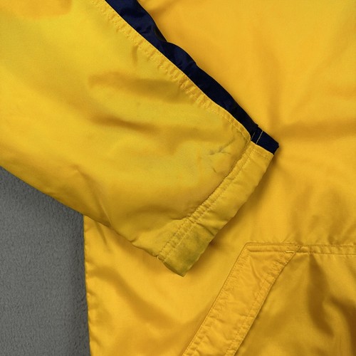 Vintage Nike Jacket Mens XL Yellow Fleece Lined Full Zip Nylon Windbreaker Y2K - Picture 12 of 20
