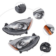 Headlight Headlamp Left & Right Side For 2011-2014 Mazda 2 Halogen Headlamp PAIR