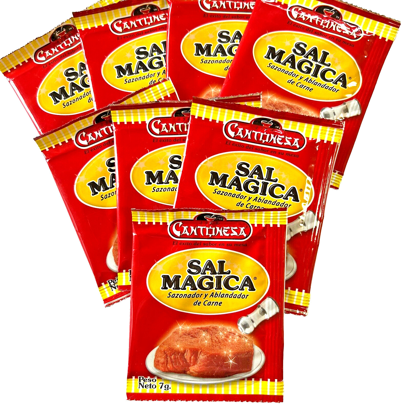 Ablador de Carne y Sasonador Sal Mágica Cantonesa 8 Sobres de 7gr. c/u