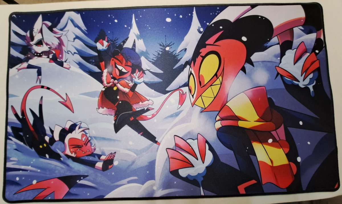 Helluva Boss Limited Edition IMP Snowball Fight Holiday Playmat www