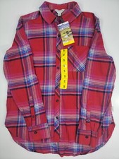 NEW Orvis Laurie Plaid Flannel Button Down Shirt Red L/S Womens Size Small S NWT