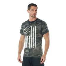 Rothco Black Camo  T-Shirt Camo Flag 10548-3XL