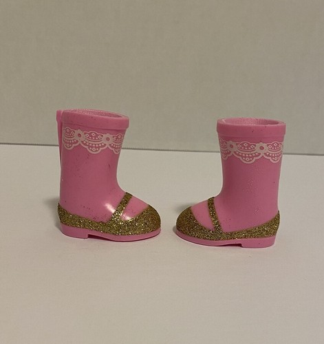 Wellie Wishers American Girl Ashlyn Pink Glitter Meet Shoes Boots Replacement - Picture 10 of 12