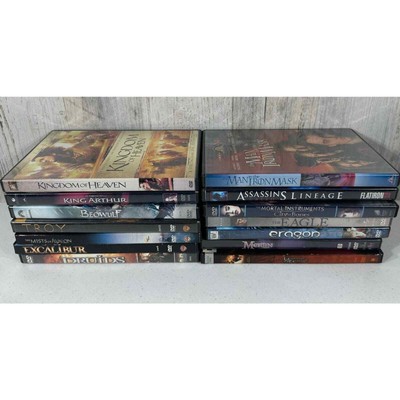 Historical Period Fantosy Drama Movies 10 DVD Lot Beowulf Troy Excalibur 
