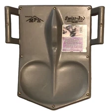 Swiss-Bob MPH Snow Sled Luge Silver Grey Swiss Made VERY FAST Vintage