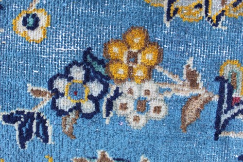 Vintage Worn Hand Made Traditional Oriental Wool Blue Carpet 215x222cm - Picture 20 of 24