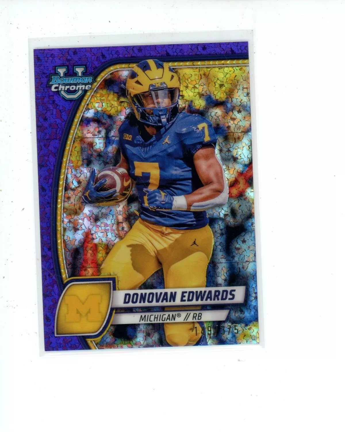 Donovan Edwards trading card