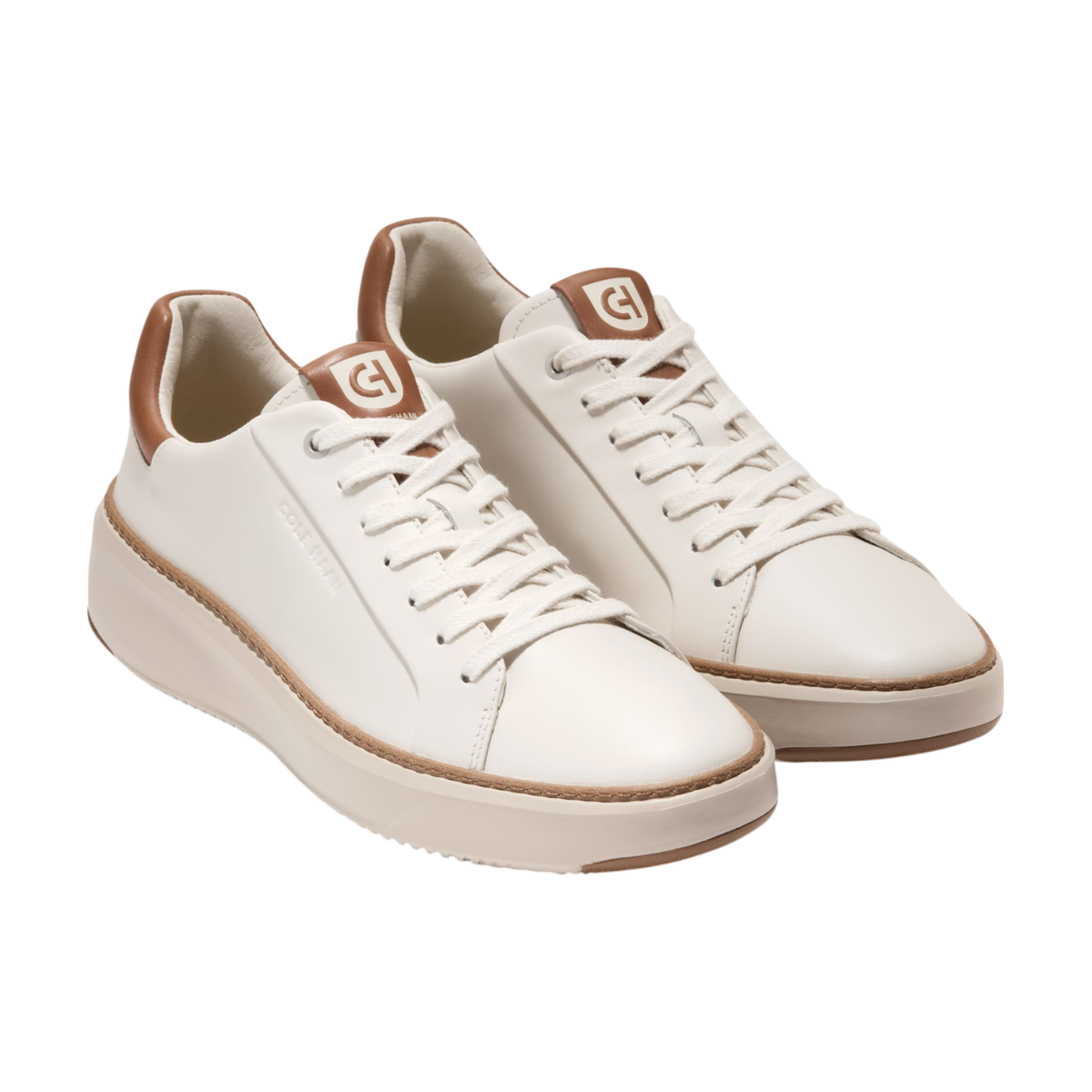 Mens Cole Haan GrandPro Topspin Sneaker - Ivory/Caramel  display picture 2