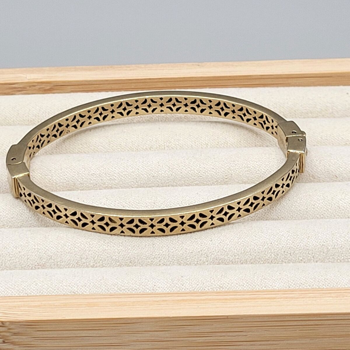 Bangle Bracelet Gold-plated Sterling Silver Blue Glass Rectangle Bangle Bracelet Gold-plated Sterling Silver Blue Glass Rectangle