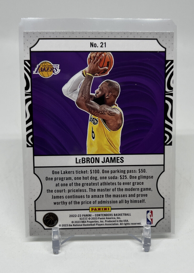 Panini Contenders LeBron James 25枚限定 カード 2022-23 Panini Contenders LeBron James Game Night Ticket #21