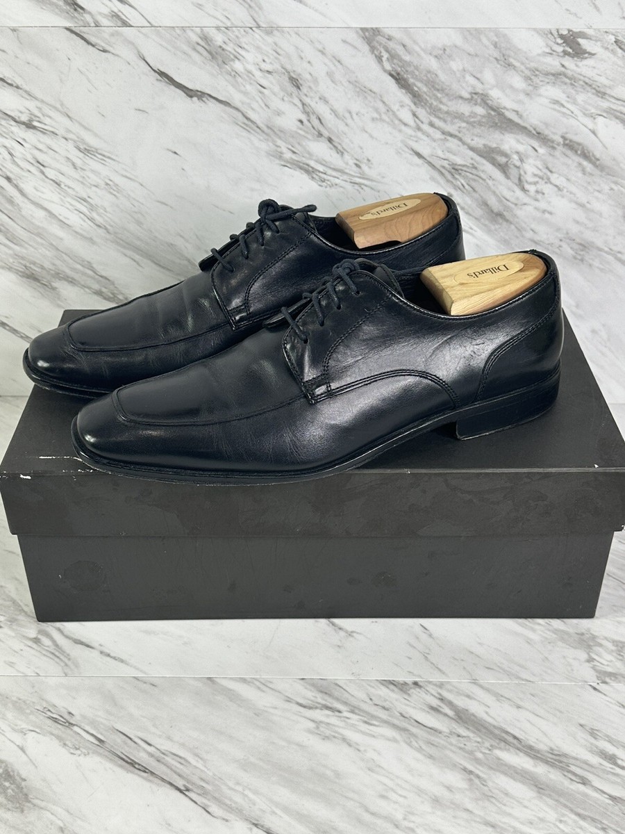 Bruno Magli Myles Black Oxford Calf Leather Size M Excellent
