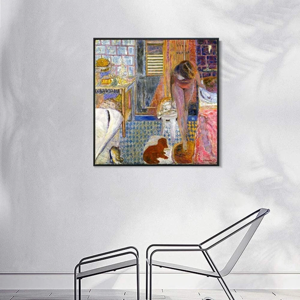 Lienzo enmarcado Giclee Impresión Serie #18 por Pierre Bonnard Arte de Pared 24"x24" Foto 2 de 4
