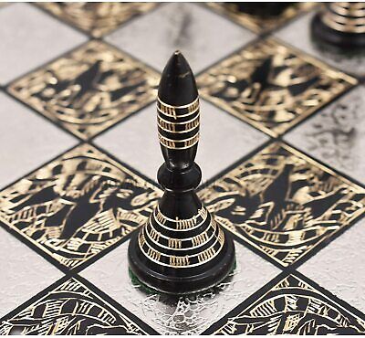 Collectible Premium Metal solid Brass Large Chess board set for adults  chessGame