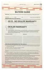 2-part Buyers Guide Form - Adhesive Tape - English - As Is - Warranty 100 Per