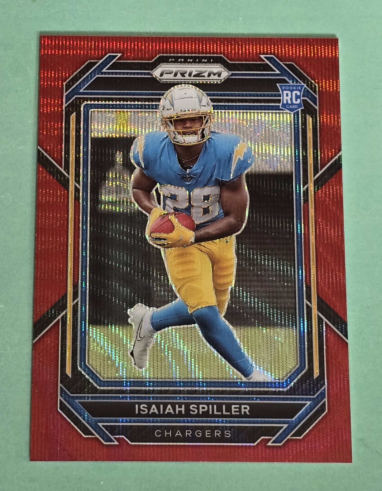 Isaiah Spiller Panini Prizm #324 Red Wave