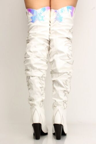 Cowboy Fashion Western Pointy OTK Thigh High Boots Cape Robbin Kelsey-21 - Picture 43 of 48