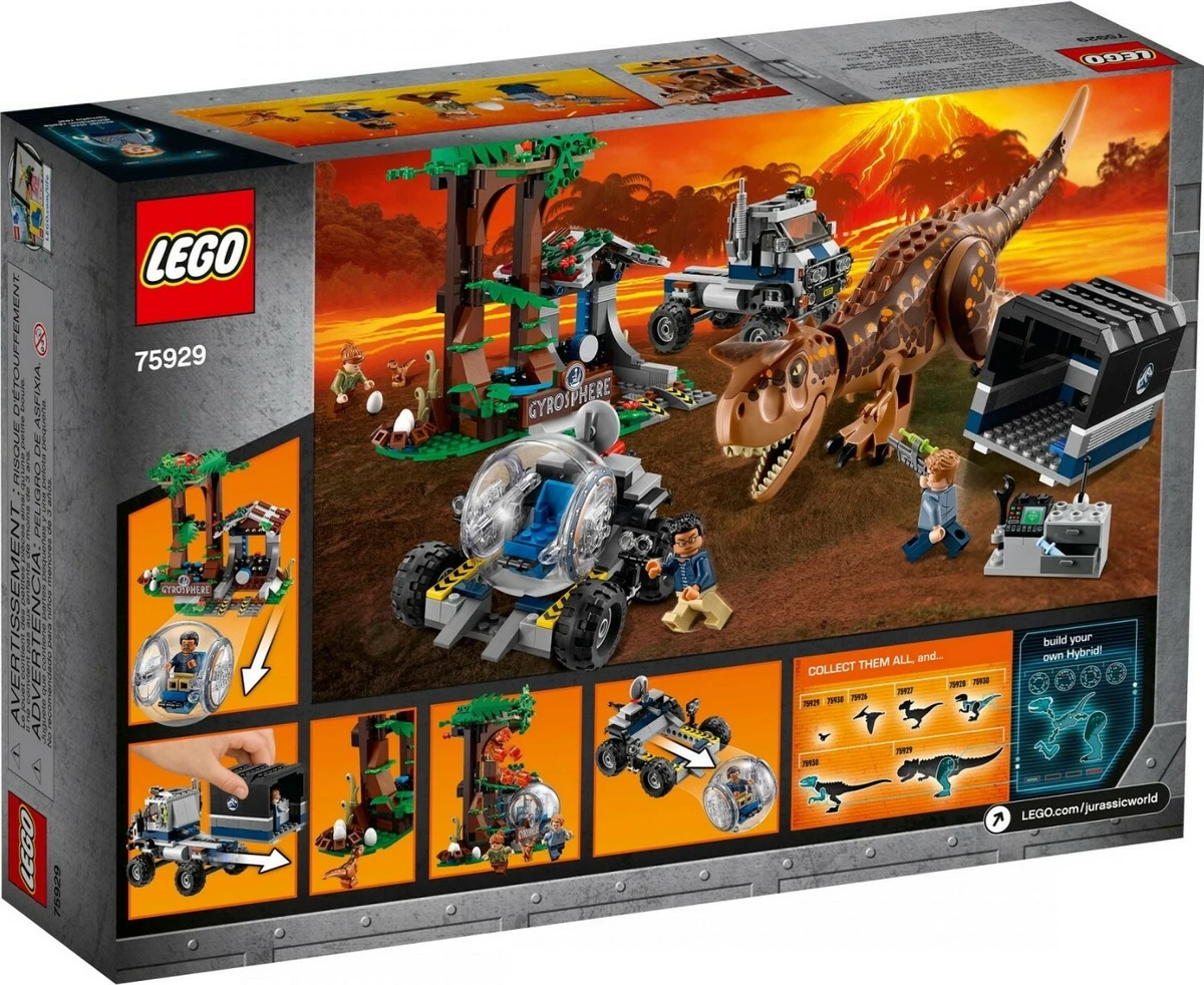 LEGO JURASSIC WORLD 75929 Carnotaurus Gyrosphere Escape 577 pcs Retired