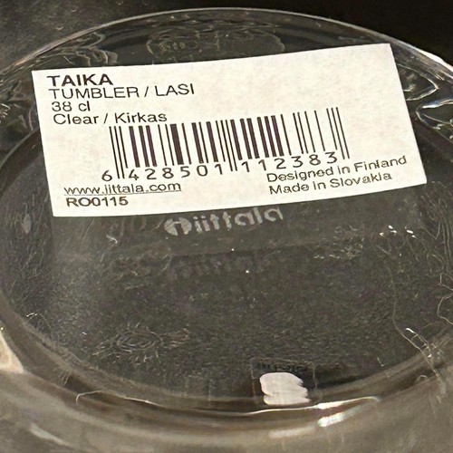 iittala Taika Owl Tumbler 2Pc Set Discontinued Vintage Glassware 380ml Clear - Picture 9 of 15