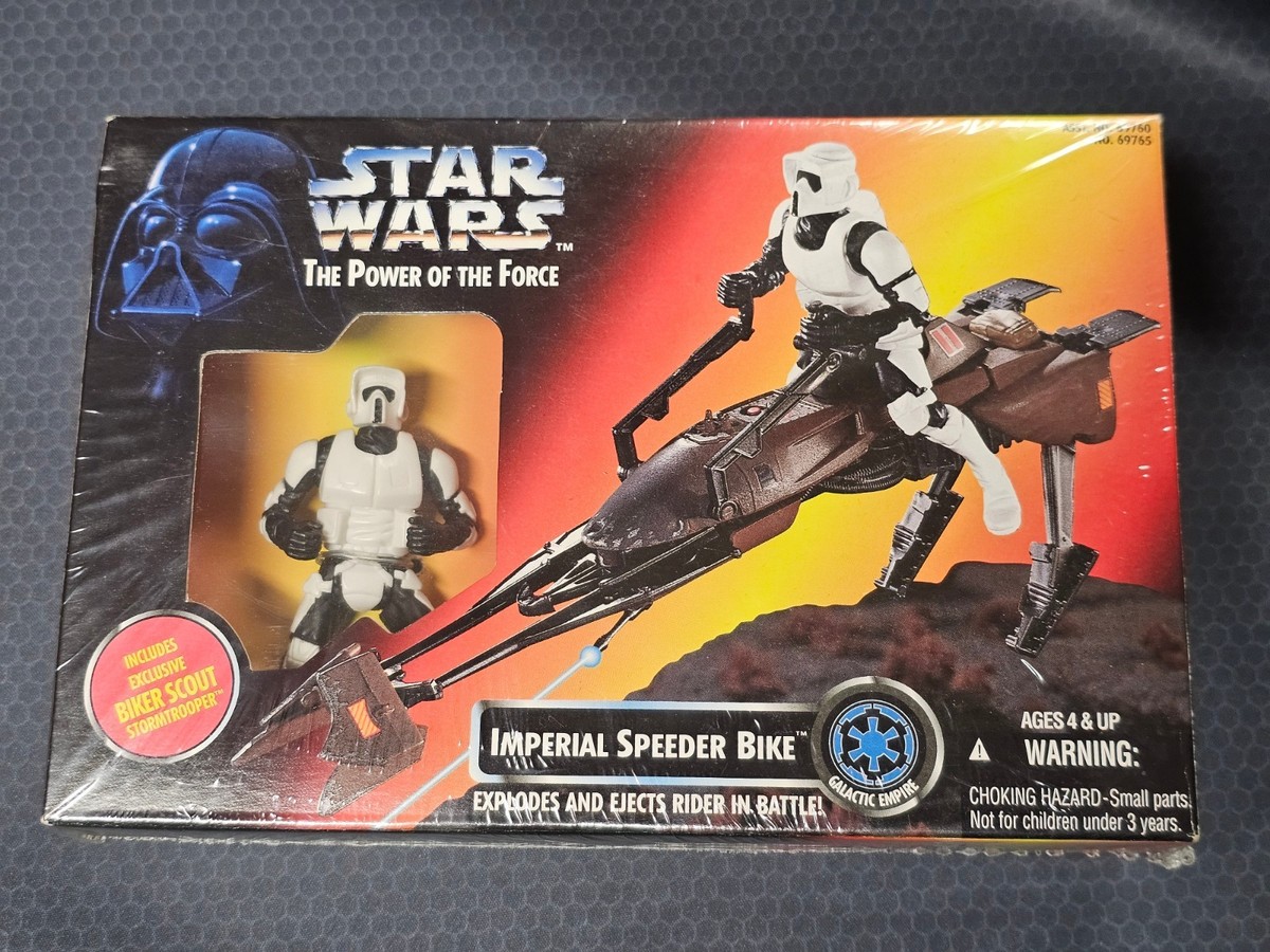 STAR WARS THE POWER OF THE FORCE IMPERIAL SPEEDER BIKE ACTION