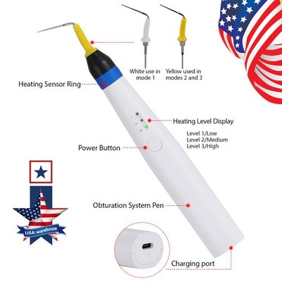Dental Endodontics Heated Pen Endo Gutta Percha Obturation System 2 Heating Tips