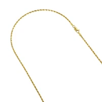 14K Yellow Gold Necklace Gold Hollow Rope Chain 1.8 mm 16''-30'' Genuine