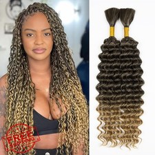 MOCCWOM Deep Wave Bulk Hair 1B27 24 Inch 2 Bundles