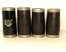 4 LOT CLARINET BARRELS- 66mm-  VITO, NORMANDY, 64mm- PRUEFER (USMC), KING PARIS