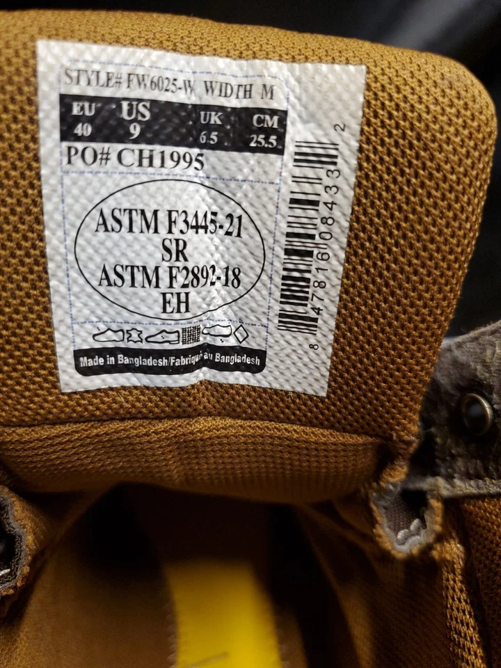 Bota de cuña Carhartt para mujer impermeable de 6 pulgadas bisonte (marrón Carhartt) talla 9M Foto 3 de 4