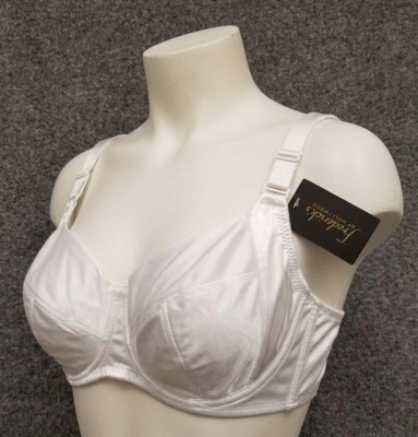 New Frederick's of Hollywood Va Va Voom Bra 32DD Solid Satin White Wide Strap