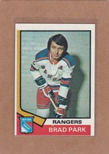 1974-75 TOPPS HOCKEY BRAD PARK #50 RANGERS EX+ *A45316