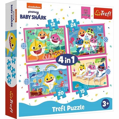 Baby Hai 4in1 Puzzle Rodzina Rekinów Trefl 71 Teile 3+ Jahre