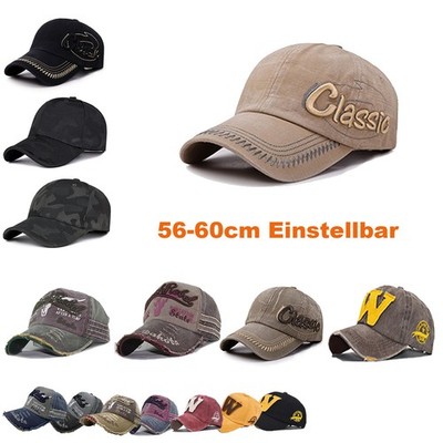 Basecap Baseball Cap Mütze Verstellbare Kappe Schwarz Herren Damen Kappe Neue