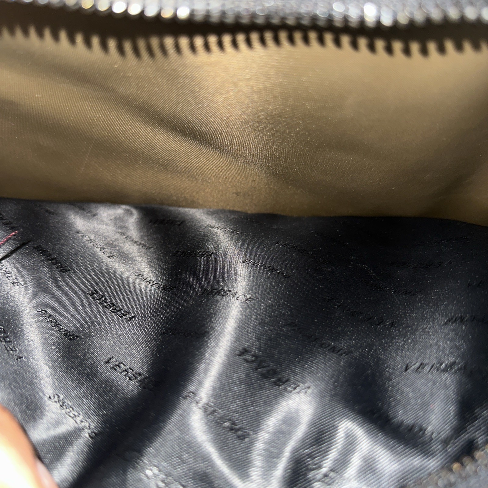 Versace Parfums Bronze Nylon Medium Backpack Bag — image 6