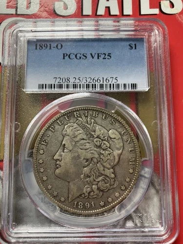 1891 O Morgan Silver Dollar PCGS VF25 Nice Affordable Coin