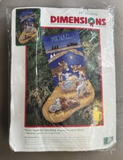 Dimensions Sweet Nativity 16  Stocking Christmas Needlepoint Kit 9104 VTG 1996