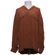 Equipment, Bluse, Größe: M, Braun, Seide, Einfarbig, Damen #HtS