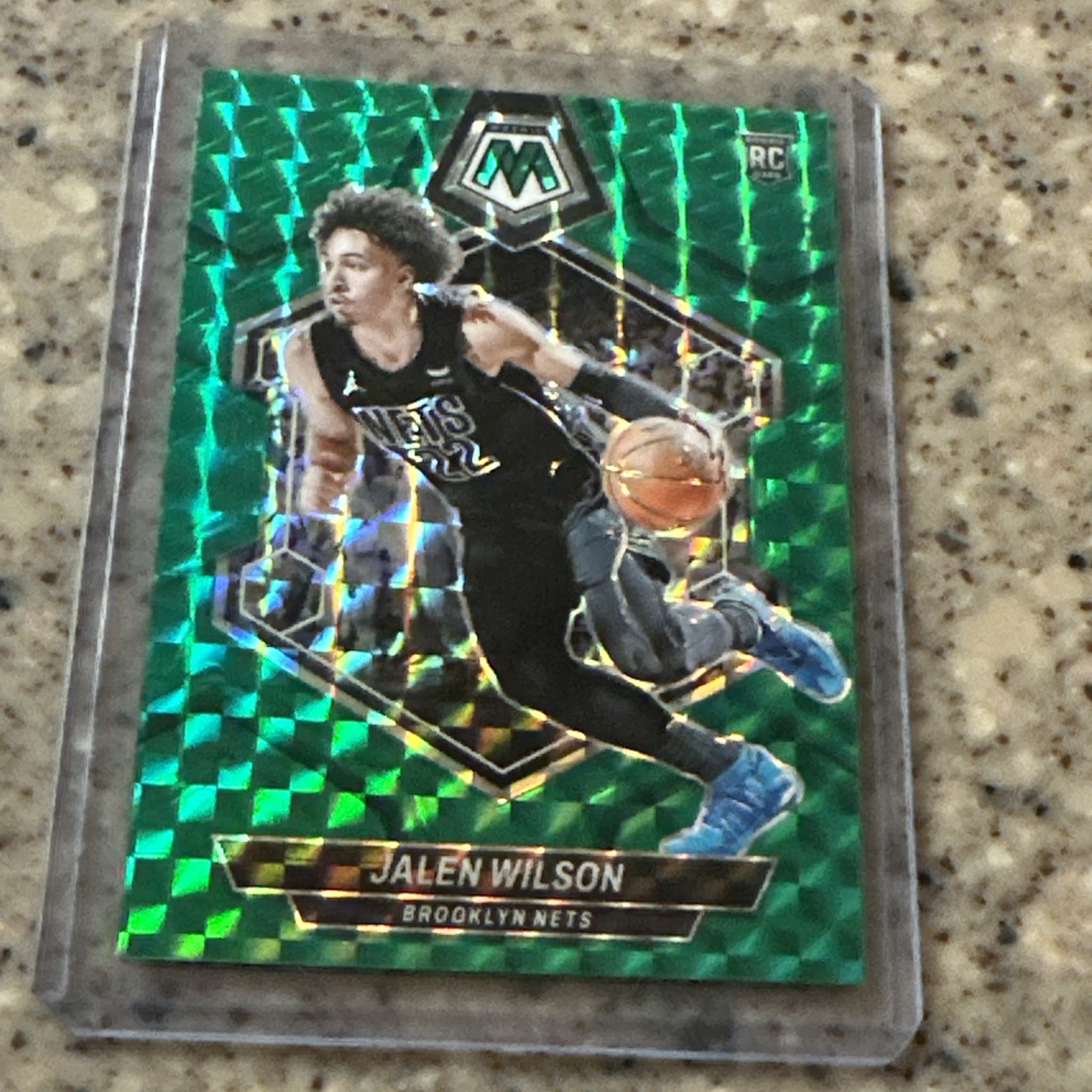 Jalen Wilson 2023-24 Mosaic #203 Green Mosaic Prizm RC Brooklyn Nets-BASKETBALL