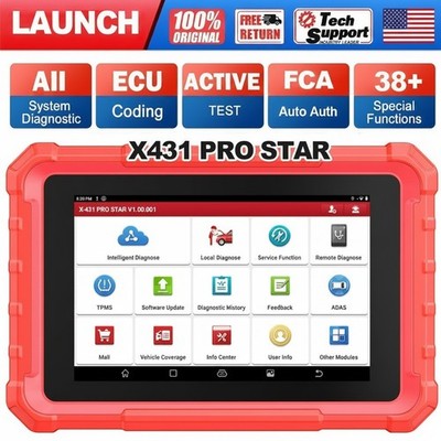 LAUNCH X431 PRO STAR Bidirectional Scan Tool ECU Coding TPMS DPF Oil Car Reset