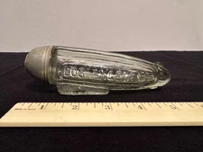 Victory Glass Co 5" Los Angeles Dirigible Zeppelin Candy Container 1940's